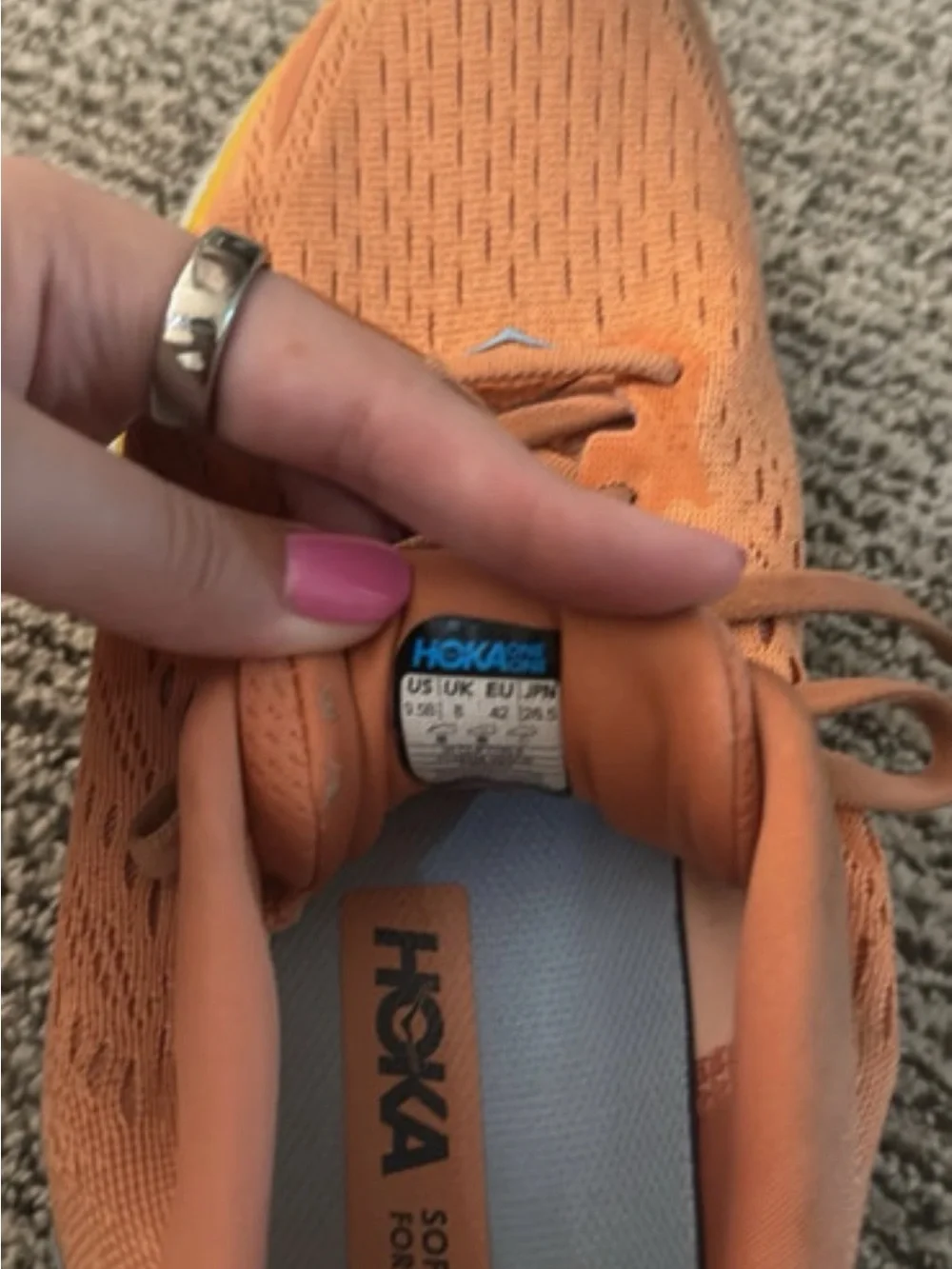 Hoka One One breathable mesh
